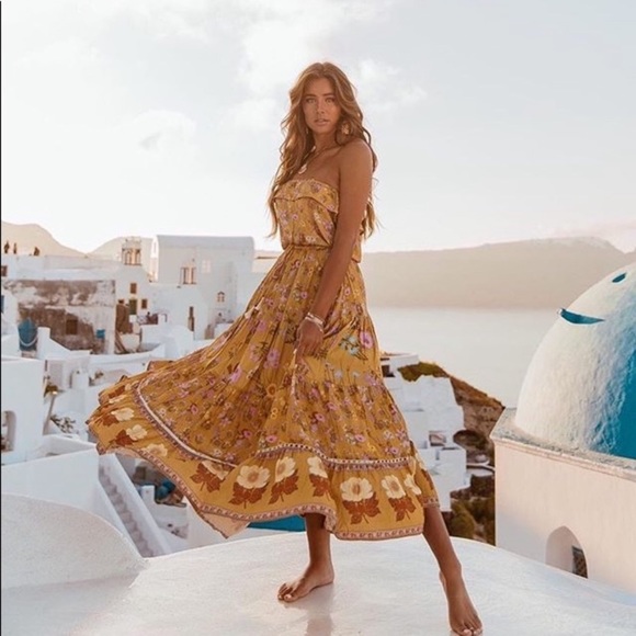 wild bloom midi dress spell